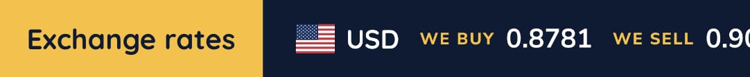 A one-line scrolling rates ticker