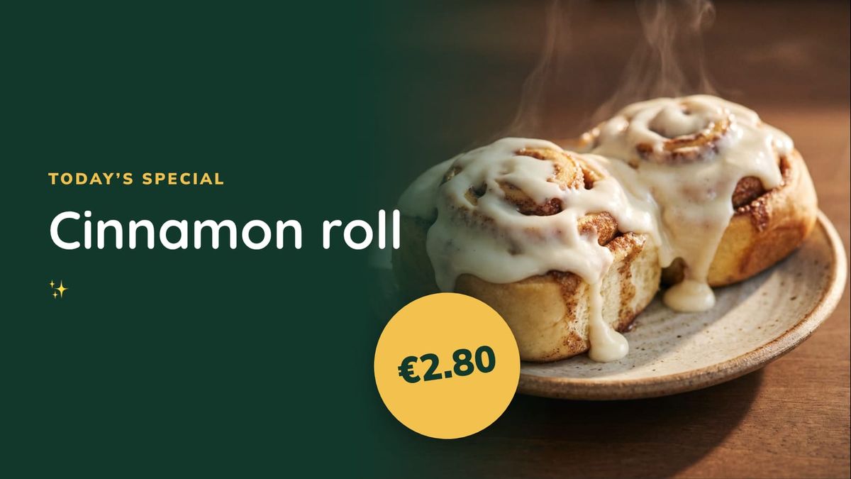 Today's special: the cinnamon roll