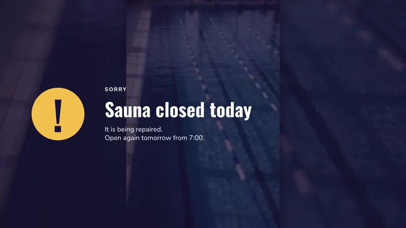 Maintenance notice: Something is closed today. An easyCMS Studio template.