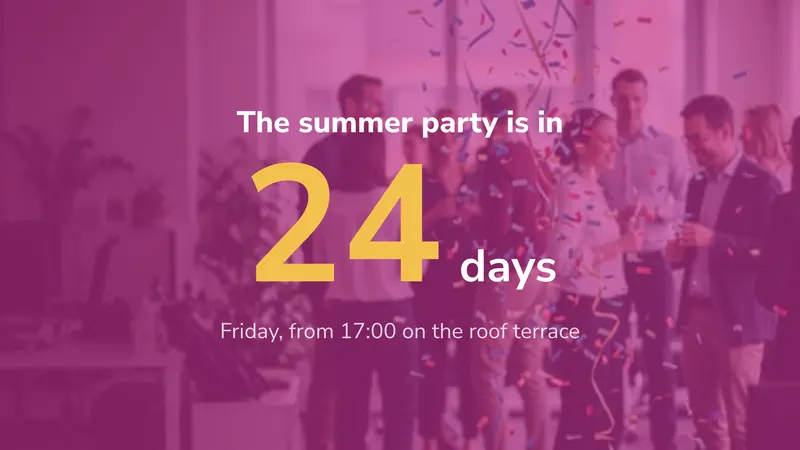 Countdown: Days to an event. An easyCMS Studio template.