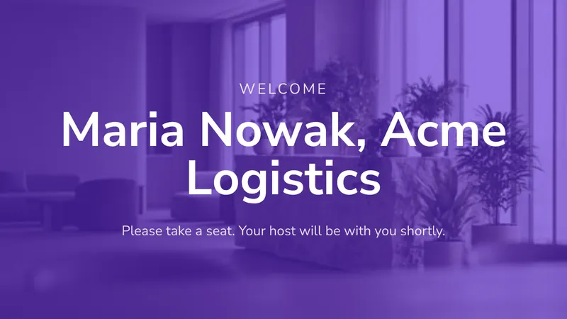 Visitor welcome: Greet a guest by name. An easyCMS Studio template.