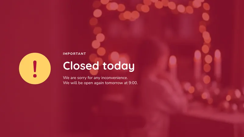 Notice: An announcement or a warning. An easyCMS Studio template.
