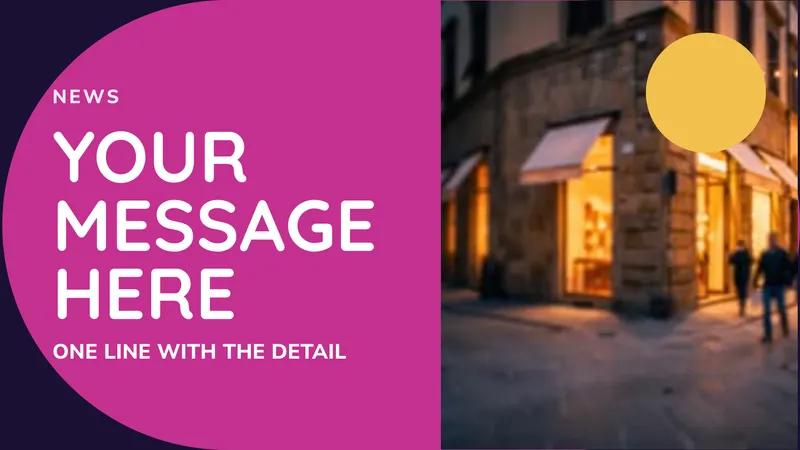 Announcement: One message, big and clear. An easyCMS Studio template.