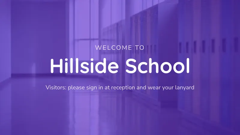 Visitor welcome: Signing in and lanyards. An easyCMS Studio template.
