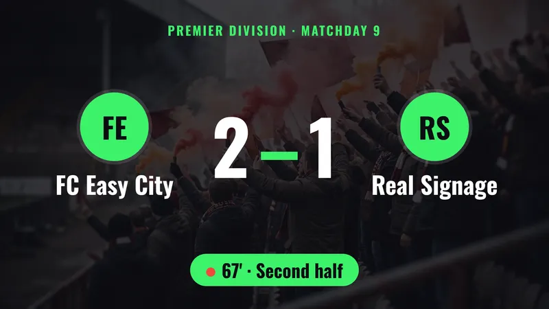 Live score: Change it from your phone. An easyCMS Studio template.